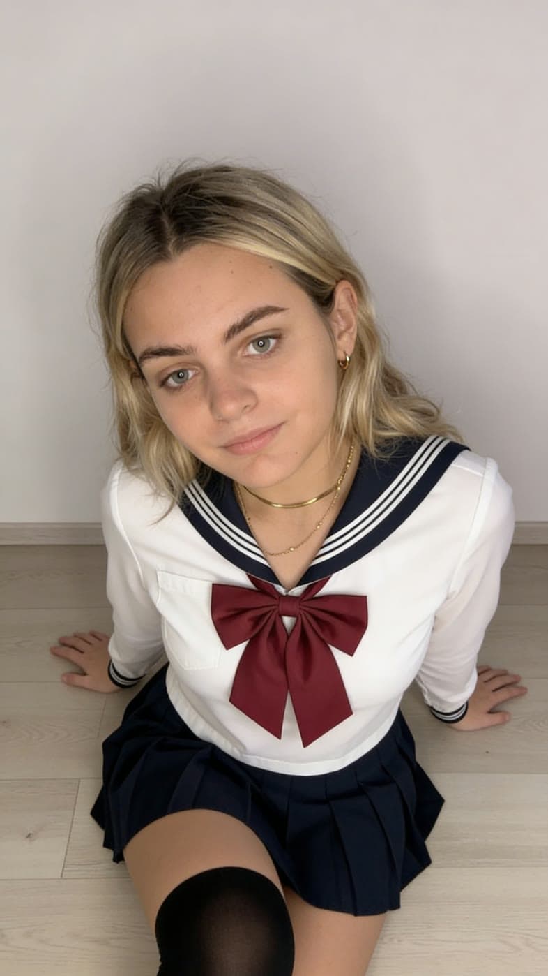 Studentin – Sailor-Uniform und Schuluniform