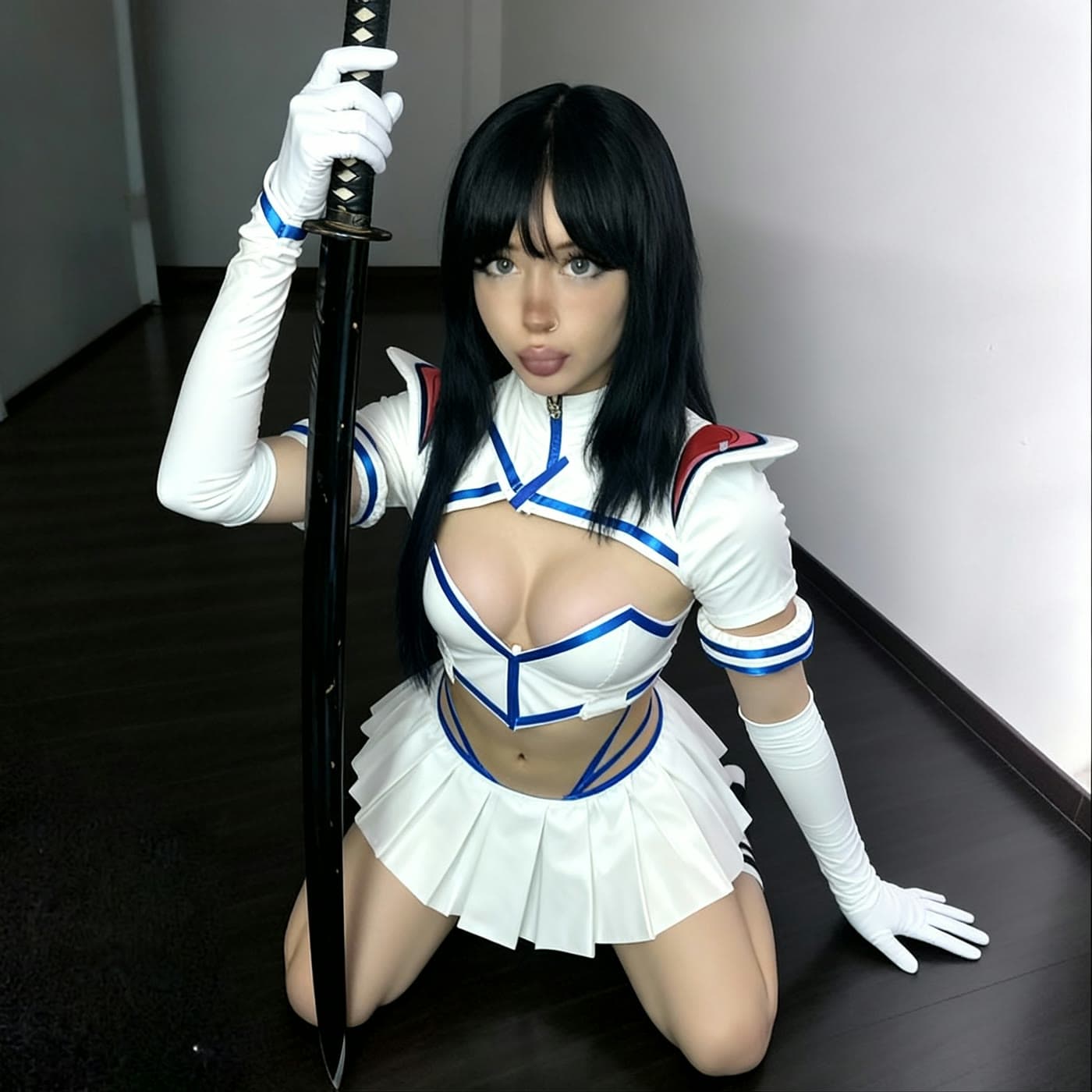 Anime-Cosplay – Kriegerin mit Katana