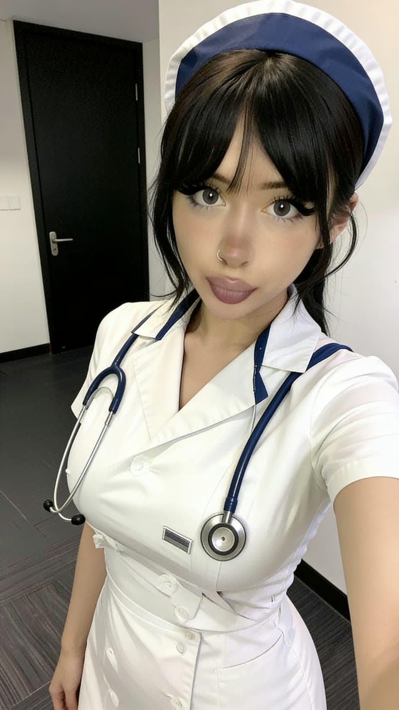 Krankenschwester – weiße Tracht mit Häubchen
